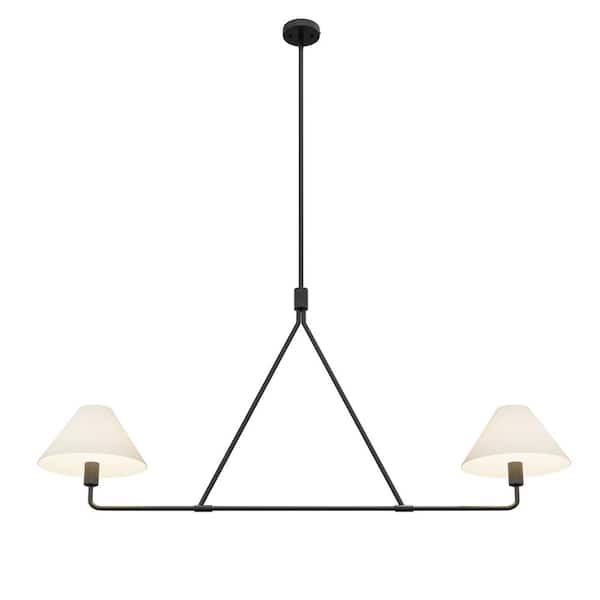 aiwen 46.45 in. 2-Light Kitchen Island Linear Chandelier