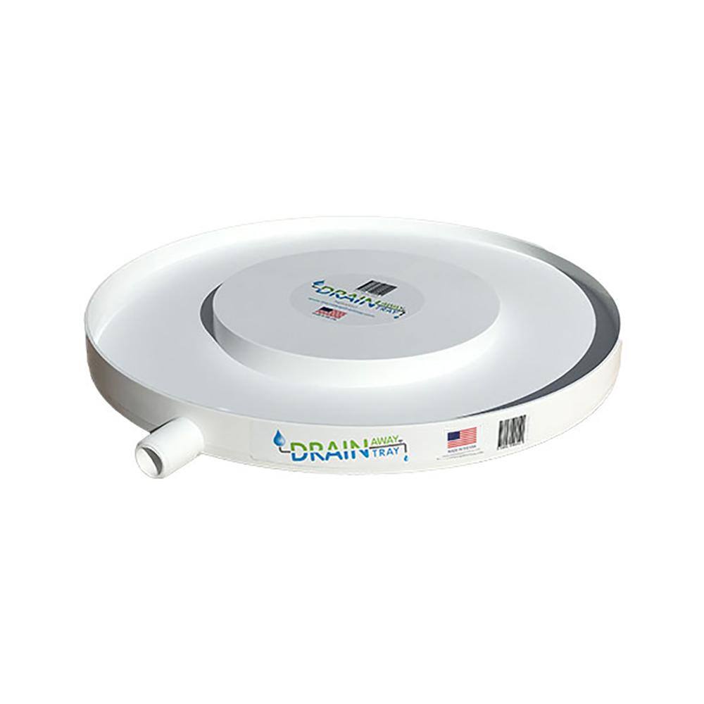 Dia. White Plastic Plant Drain Tray 