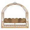 Natural Twin Size Expandable Kid Bed with Arched Roof