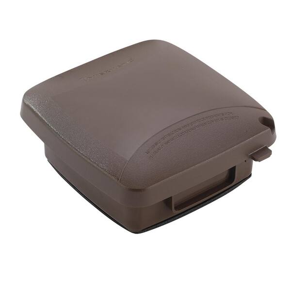 Intermatic 2-Gang Extra-Duty Plastic In-Use Electrical Outlet Cover in Bronze