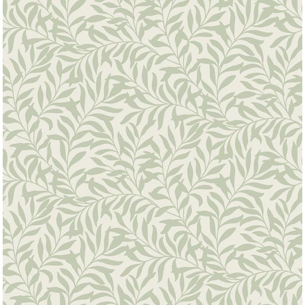 Brewster Home Fashions Salix Sage Leaf Wallpaper Sample