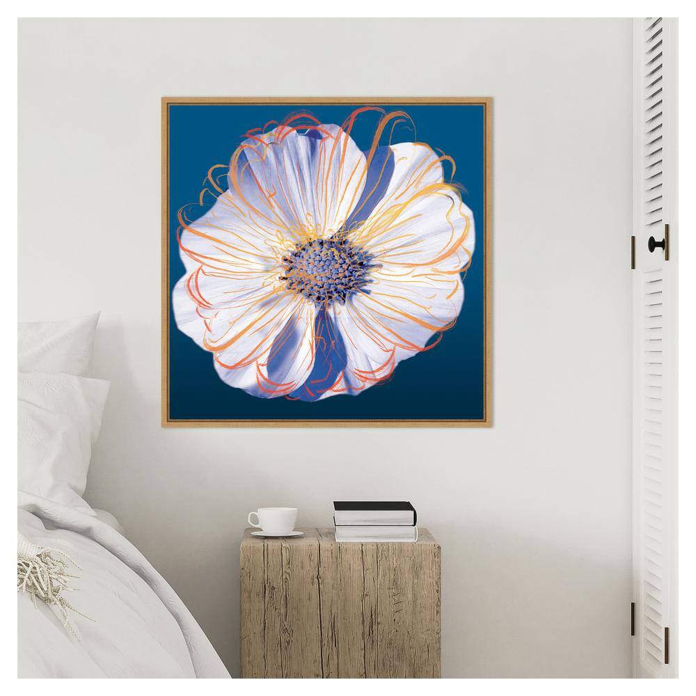 Flower Pop Pastel II Abstract Canvas Print with Maple Frame