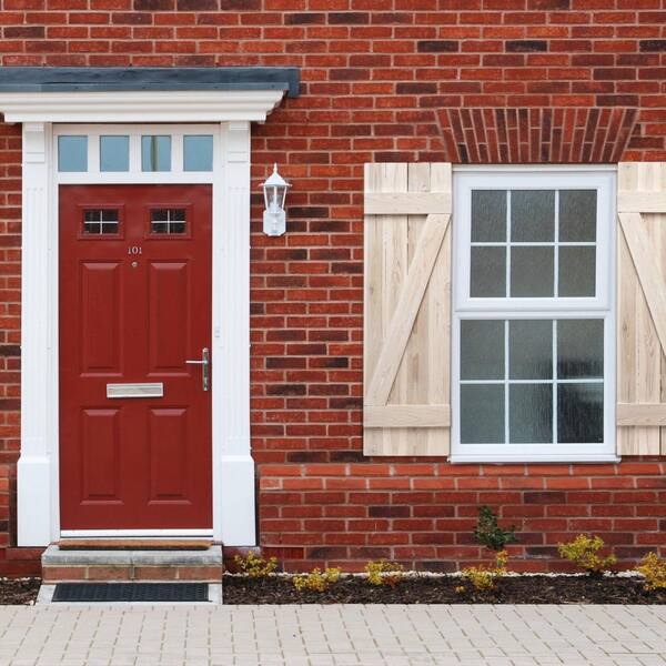 Dogberry 14 In. X 84 In. Wood Z Board And Batten Shutters Pair In Stone Gray  W-Zbar-1484-Gray-Doub - The Home Depot