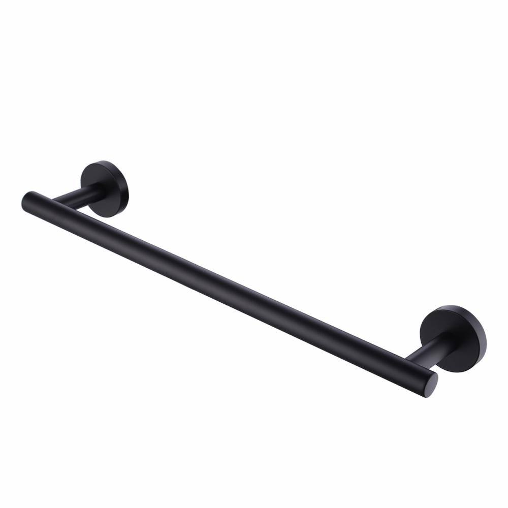 28 in. Wall Mounted Towel Bar in Black 16GS34590 The Home Depot