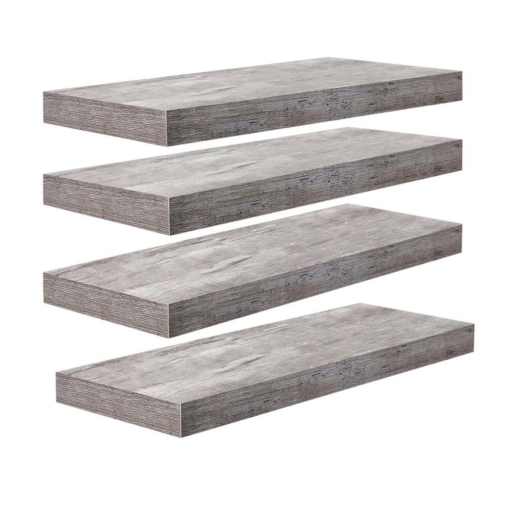 16.25 in. W x 5.5 in. D Grey Decorative Wall Shelf