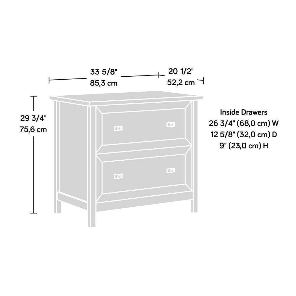White Engineered Wood 2-Drawer Lateral File Cabinet
