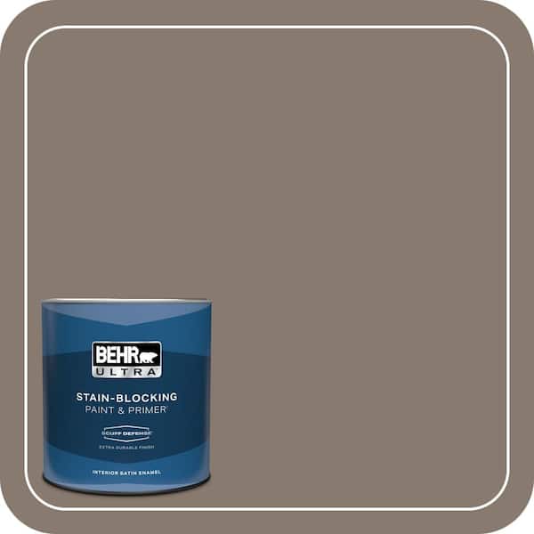 BEHR ULTRA 1 qt. #ECC-15-1 Lost Summit Extra Durable Satin Enamel Interior Paint & Primer