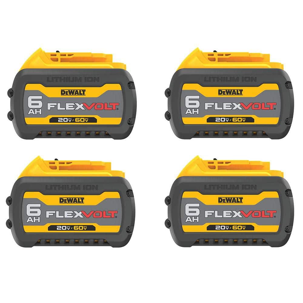 DEWALT 20V/60V MAX FLEXVOLT Lithium-Ion 6.0Ah Battery (4 -Pack) (DCB606-4)