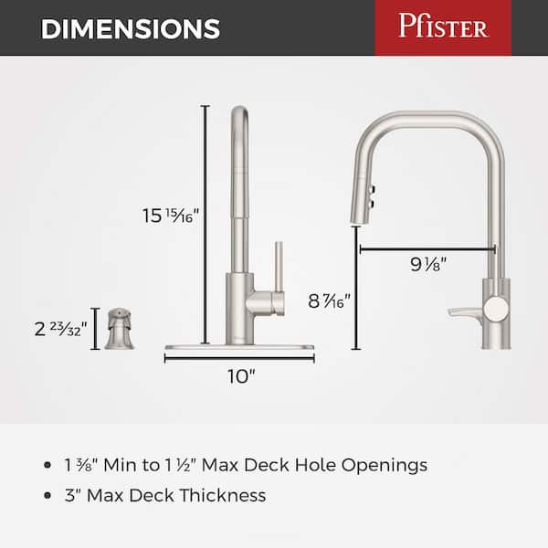 Pfister Zanna-React Electronic newest Pull Down, Spot Defense Stainless Stee