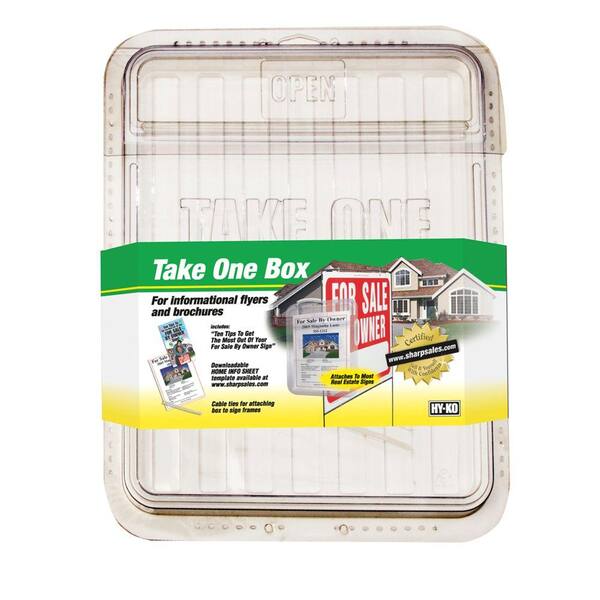 HY-KO 15 in. x 10-1/2 in. Plastic Take One Box