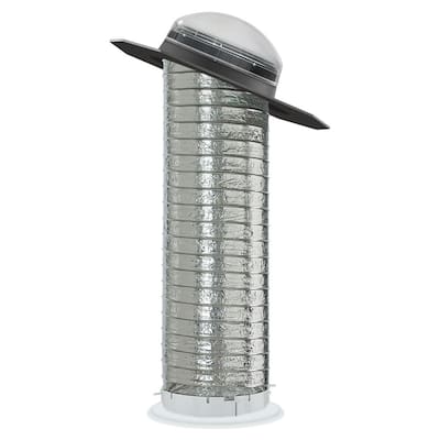 14 in. Acrylic Dome Sun Tunnel Skylight with Flexible Tube and Low Profile Flashing