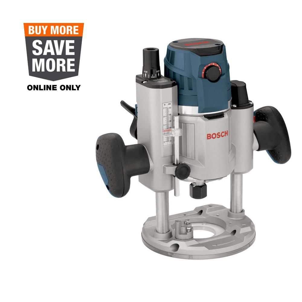 Bosch 15 Amp Corded 2.3 HP Electronic Variable-Speed 3-1/2 in. Plunge-Base Router with LED Light