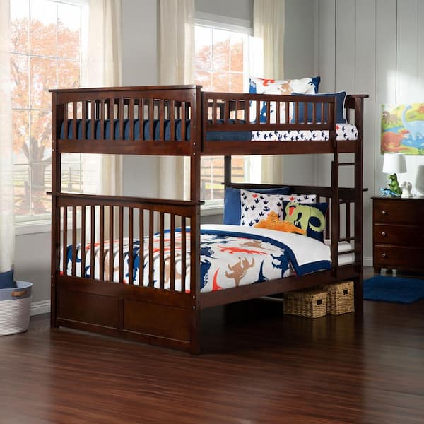 AFI Columbia Bunk Bed Full over Full in Walnut