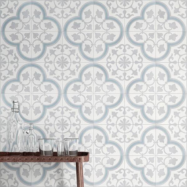 Ivy Hill Tile Aster Silver Square 9 in. x 0.4 in. Matte