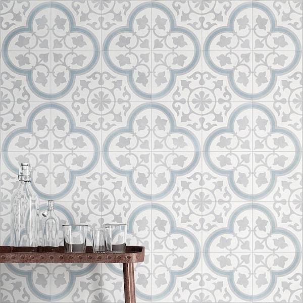 Ivy Hill Tile Aster Silver Square 9 in. x 0.4 in. Matte Ivy Hill Tile Aster Silver Square 9 in. x 0.4 in. Matte