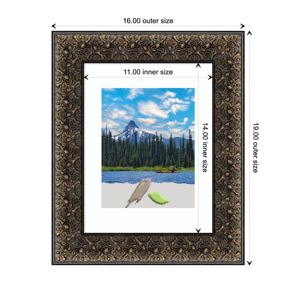 Antiqued Black and Gold Wood Wall Picture Frame