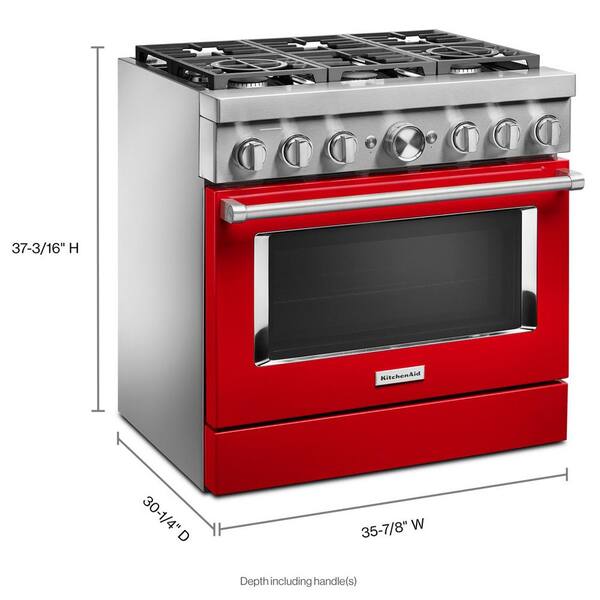 KitchenAid Dual Fuel Range (KFDC506JPA) - Passion Red KitchenAid Dual Fuel Range (KFDC506JPA) - Passion Red