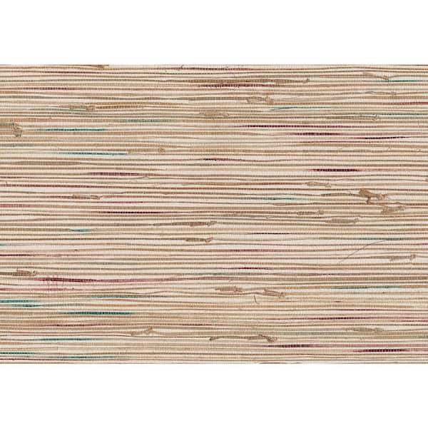 Kenneth James Ken Khaki Grasscloth Peelable Wallpaper (Covers 72 sq. ft.)