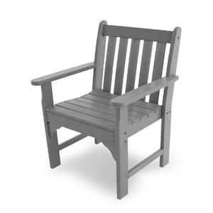 Vineyard Slate Grey Plastic Outdoor Garden Arm Chair
