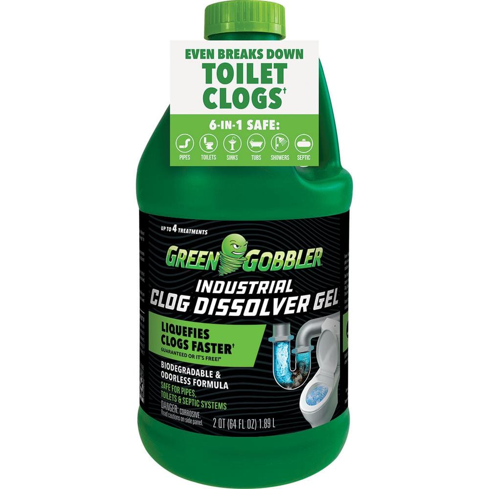 Green Gobbler 64 oz. Industrial Strength Gel Grease and Hair Clog