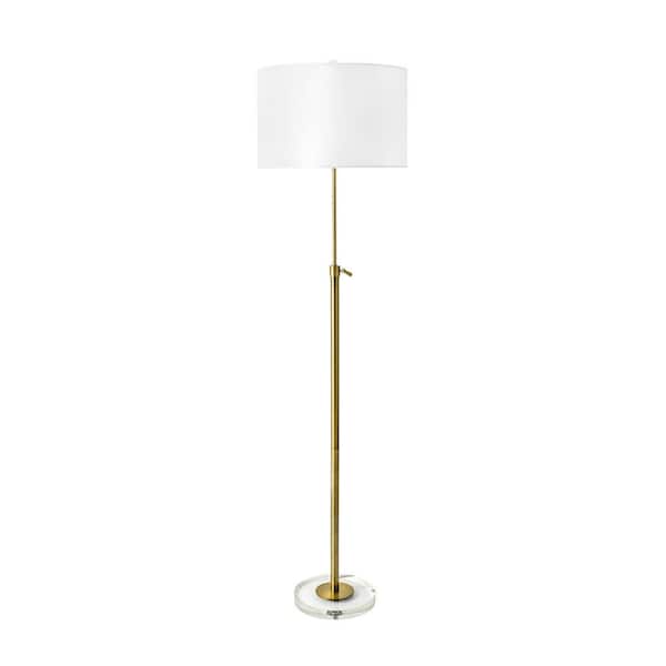 nuLOOM Dexter 60 in. Brass Floor Lamp with Shade