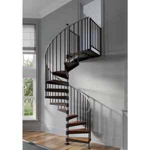 Reroute Prime Interior 60in Diameter, Fits Height 93.5in - 104.5in, 1 42in Tall Platform Rail Spiral Staircase Kit