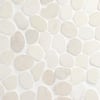 Ivy Hill Tile Countryside White Sliced Round 4 in. x 6 in. Mosaic Floor ...