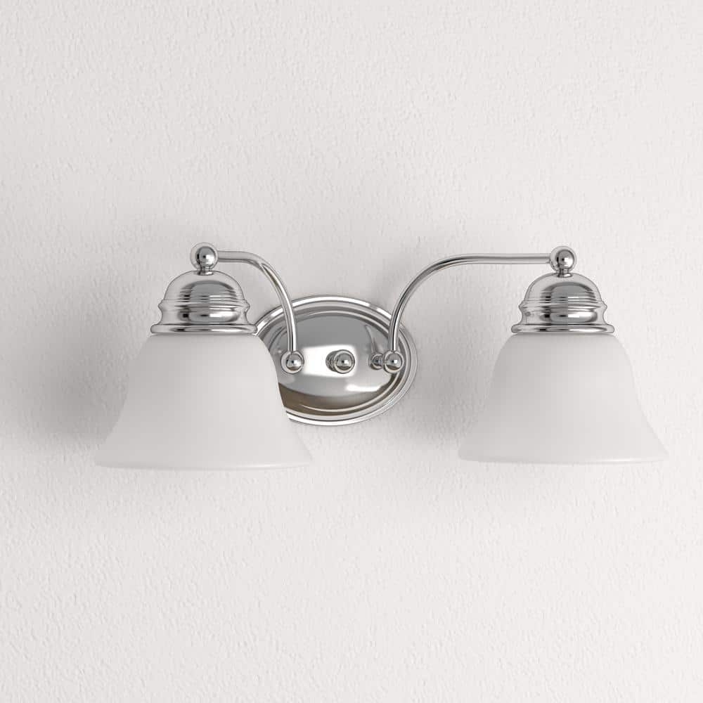 Empire Chrome 2-Light Vanity Fixture
