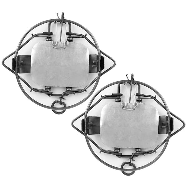 ITOPFOX 2Piece 6 in. Easy Set Outdoor Reusable Animal Snap Trap for