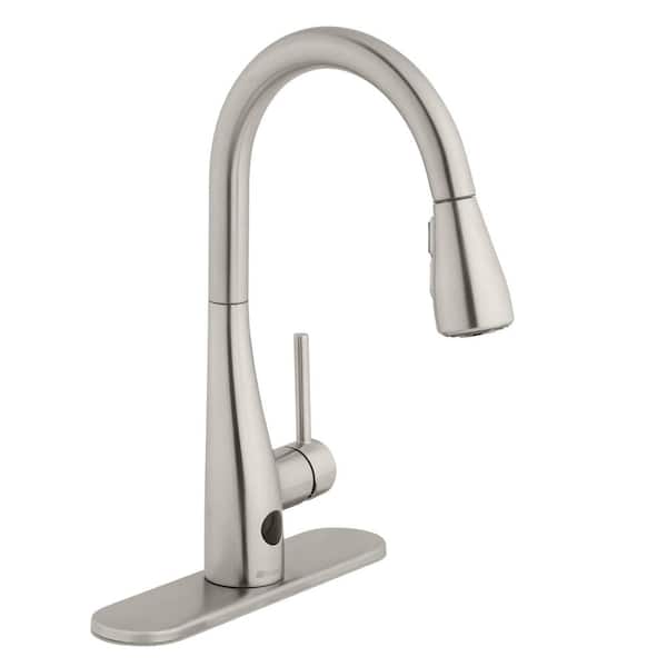 Glacier Bay - Nottely Touchless Single Handle Pull-Down Sprayer Kitchen Faucet in Stainless Steel
