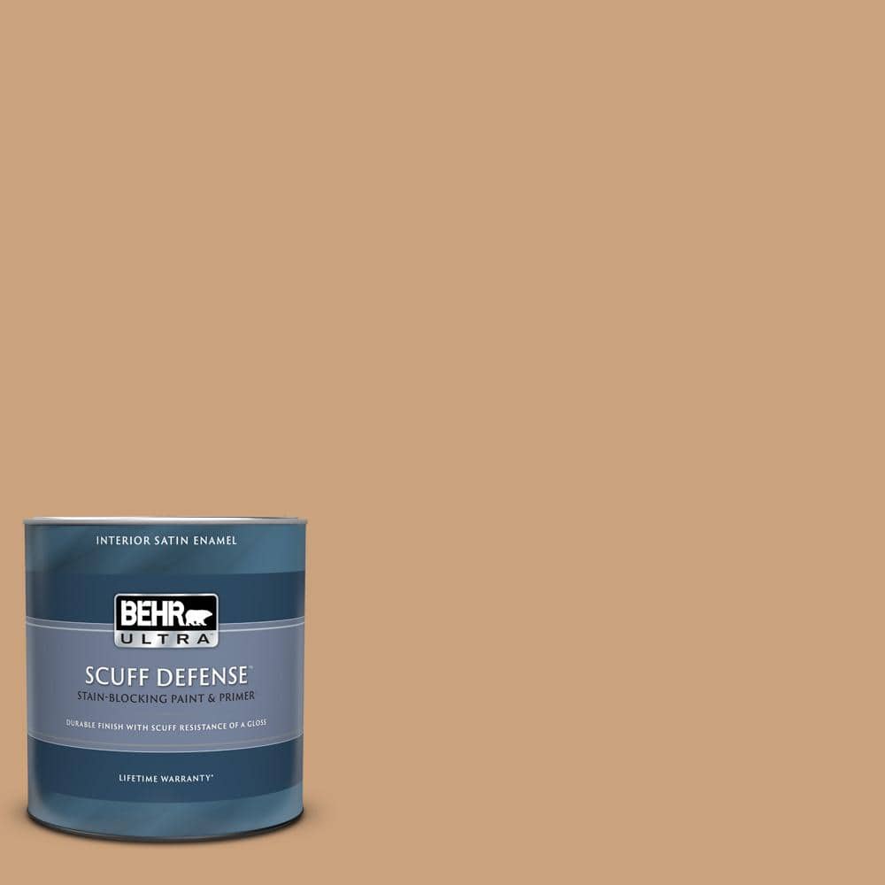 BEHR ULTRA 1 qt. 270F4 Peanut Butter Extra Durable Satin Enamel