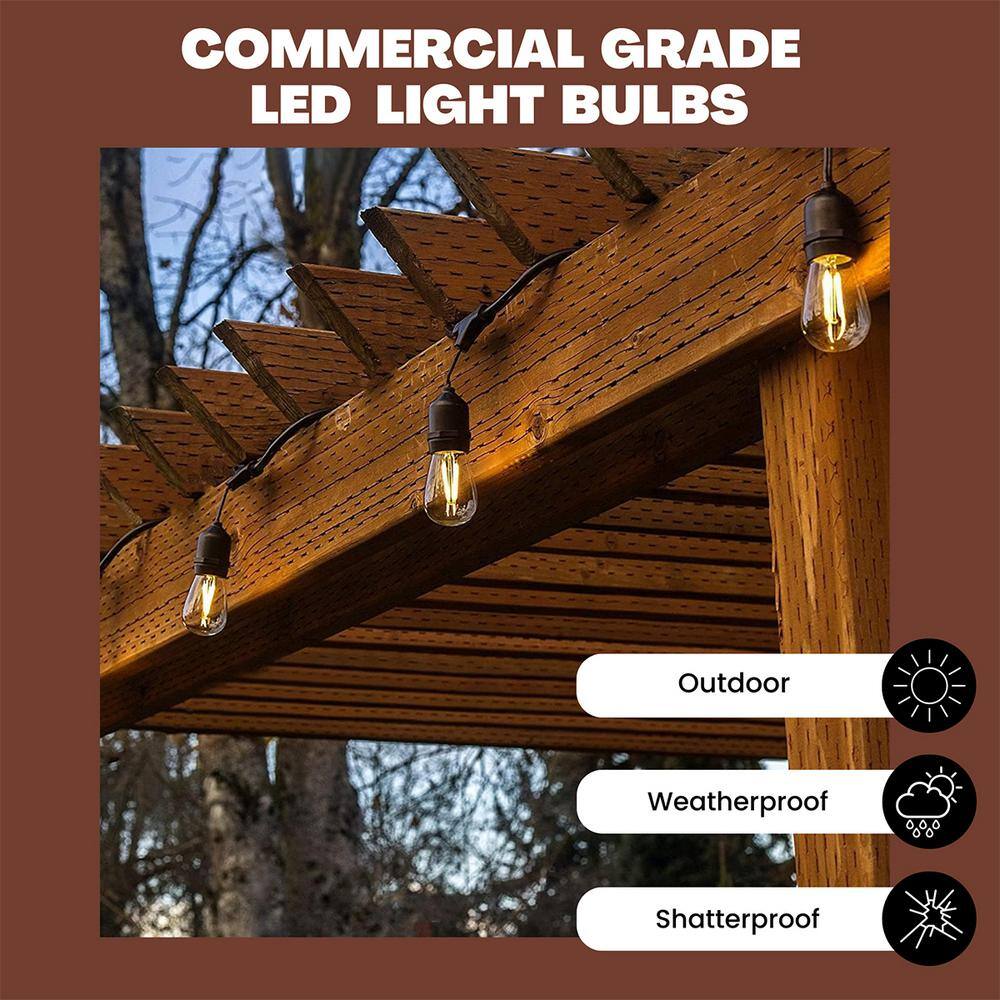 Clear Plastic LED String Light Replacement Bulbs, 10-Pack