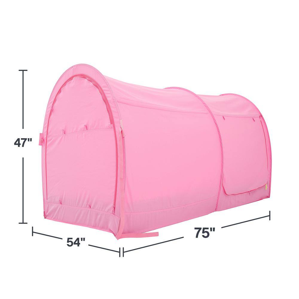 Full Size Pink Polyester Indoor Bed Tent Canopy