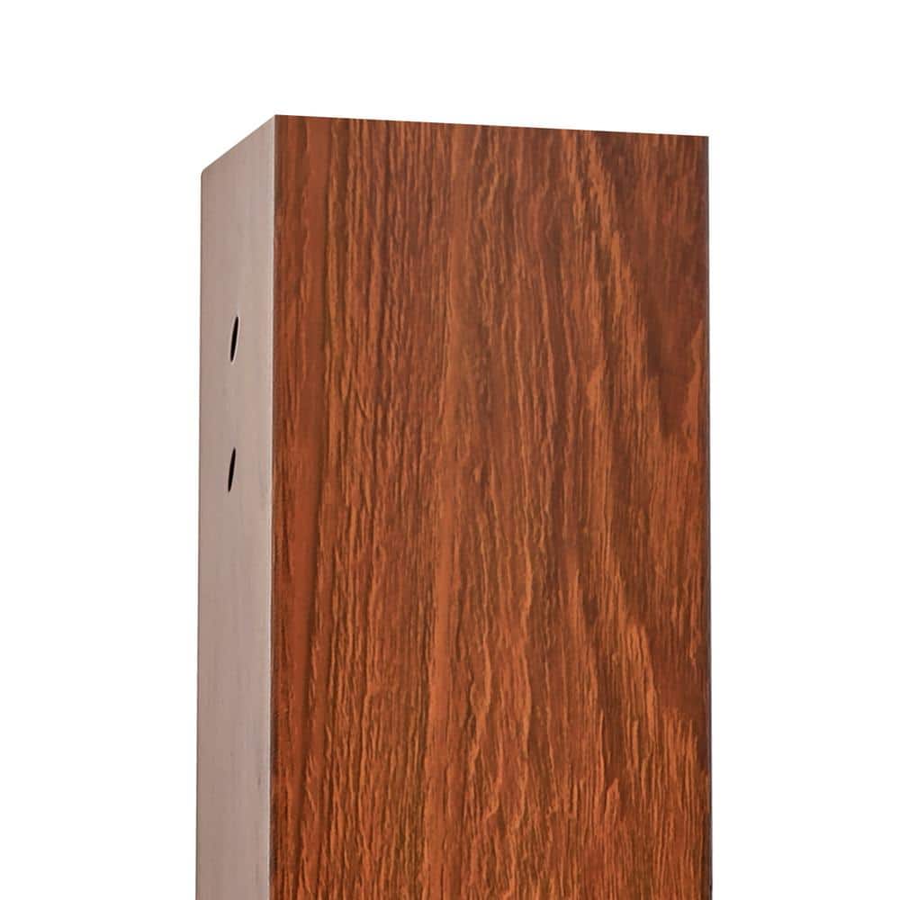 Wood Grain Heavy-Duty Galvanized Steel Mailbox Post