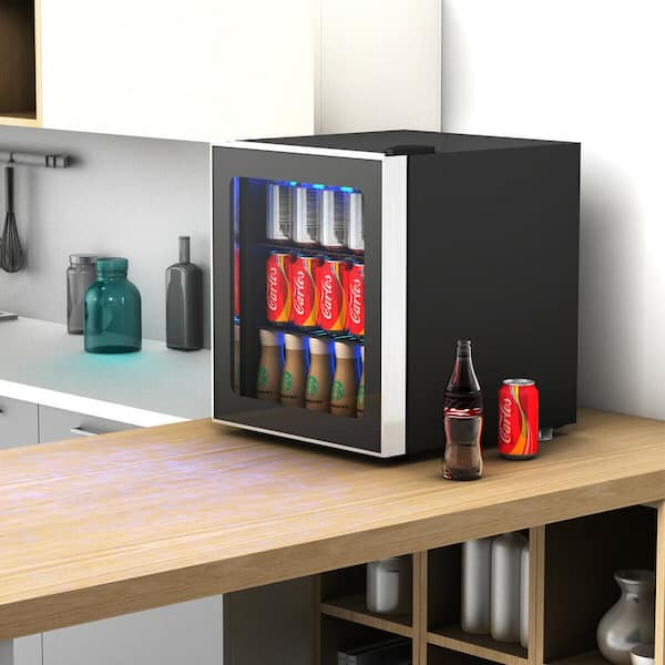 Gymax 17.5 in. 60-Can Beverage Refrigerator Beer Wine Soda Drink