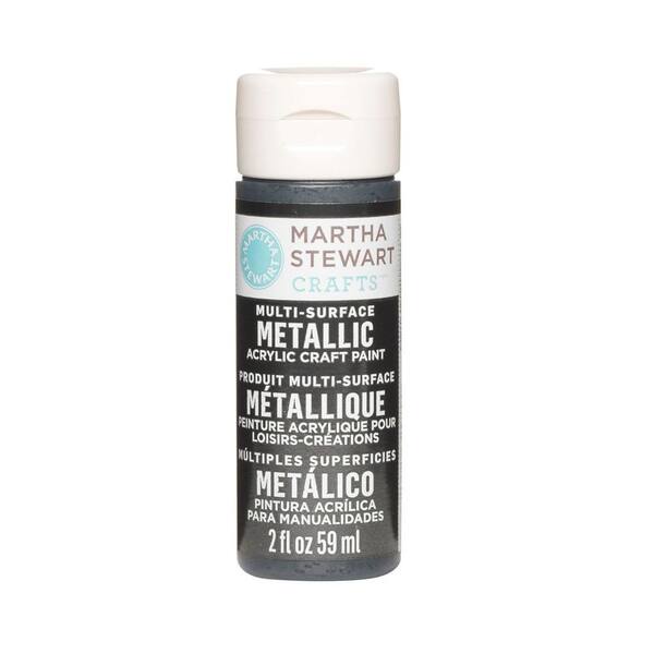 Martha Stewart Crafts 2-oz. Black Nickel Multi-Surface Metallic Acrylic Craft Paint