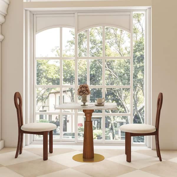 Magic Home 33 in. Square Pandora Sintered Stone with Solid Wood