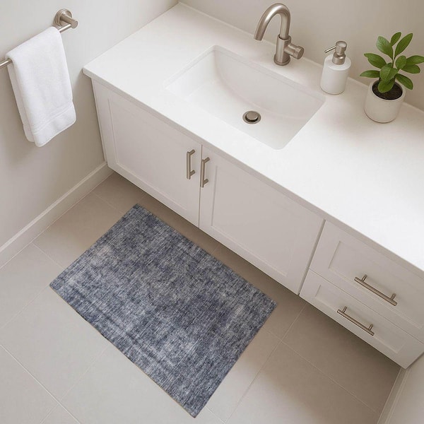 Mayfield Premium Machine Washable Abstract AMF1656 Blue 2 ft. x 3 ft. Area Rug