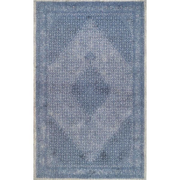 nuLOOM Reese Vintage Blue 5 ft. x 8 ft. Area Rug