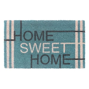 Home Sweet Home Teal Multi 30in. x 18in. Door Mat