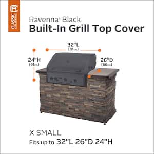 Ravenna 32 in. L x 26 in. D x 24 in. H Built In Grill Top Cover in Black