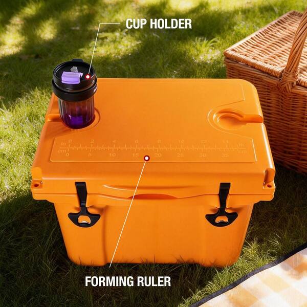 25 qt. Portable Insulated Hard Cooler with Bottle Opener, Cup
