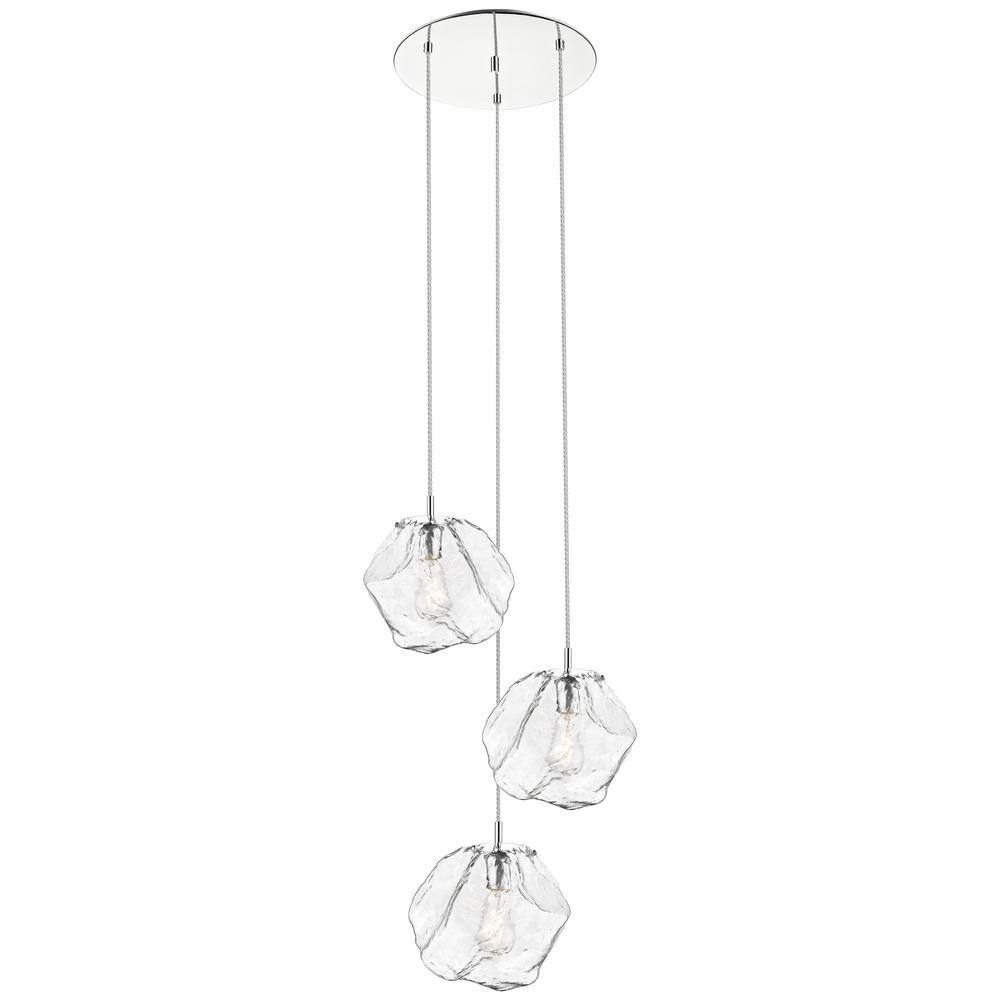 Access Lighting Boulder 3Light Mirrored Stainless Steel Pendant