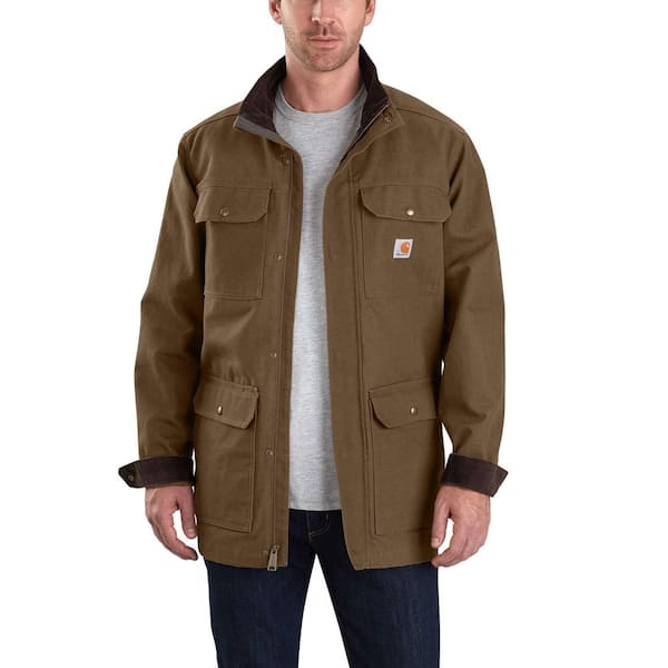 Carhartt Men's XX-Large Coffee Cotton Field Coat-103289-205 - The Home ...