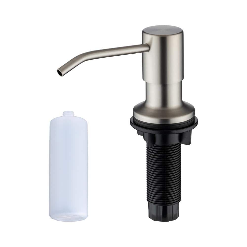 RAINLEX Kitchen Soap and Lotion Dispenser in Brushed Nickel RX6100BN - The Home Depot