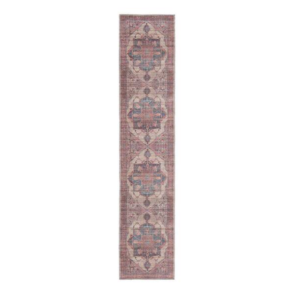 Unique Loom Nostalgia Ella Antique Beige 5 ft. x 8 ft. Oval Machine Washable Area Rug