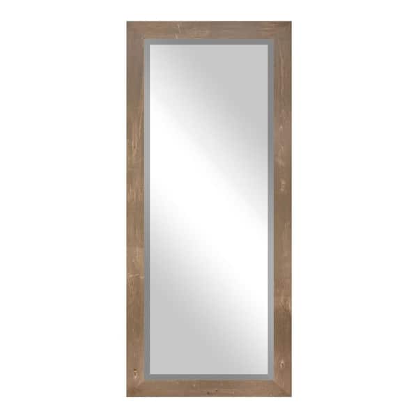 Rayne Mirrors Large Beveled (65.5 in. W x 32 in. H) Harvest Brown Rectangle Mirror