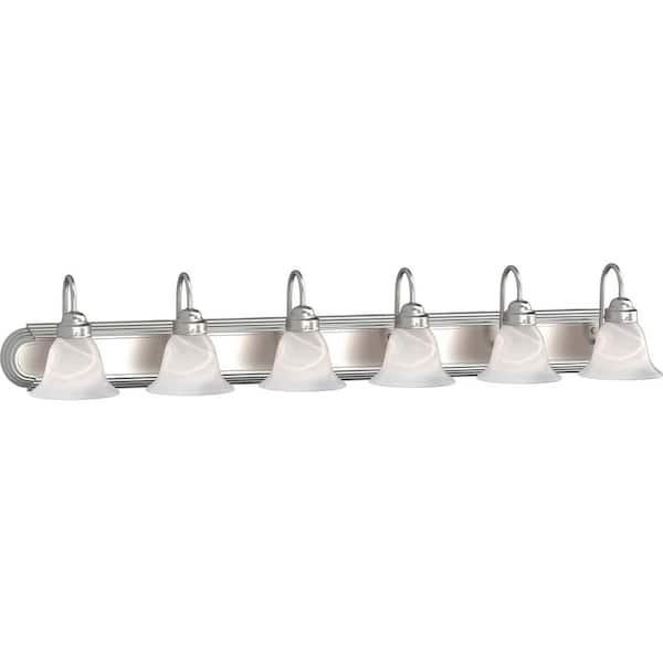 6-Light Brushed Nickel Bath Light