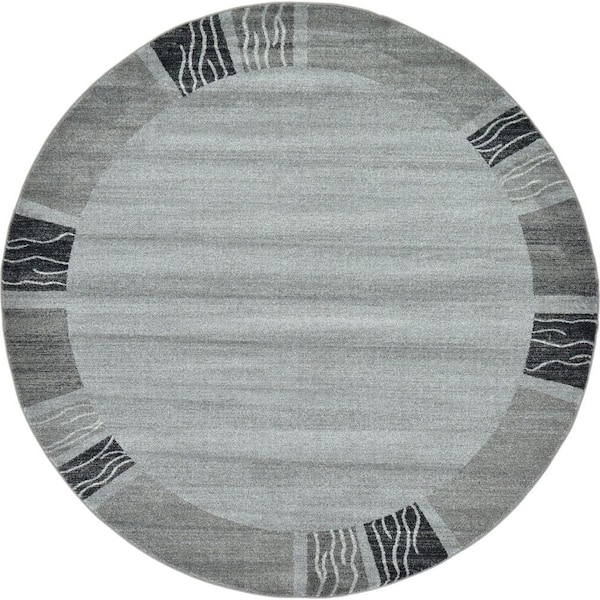 Del Mar Sarah Light Gray 8' 0 x 8' 0 Round Rug