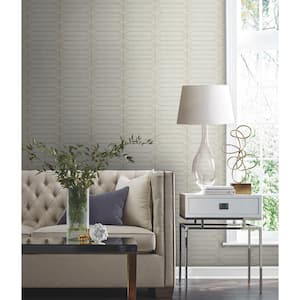 Taupe Pavilion Non Woven Premium Peel and Stick Wallpaper Approximate 34.2 sq. ft.